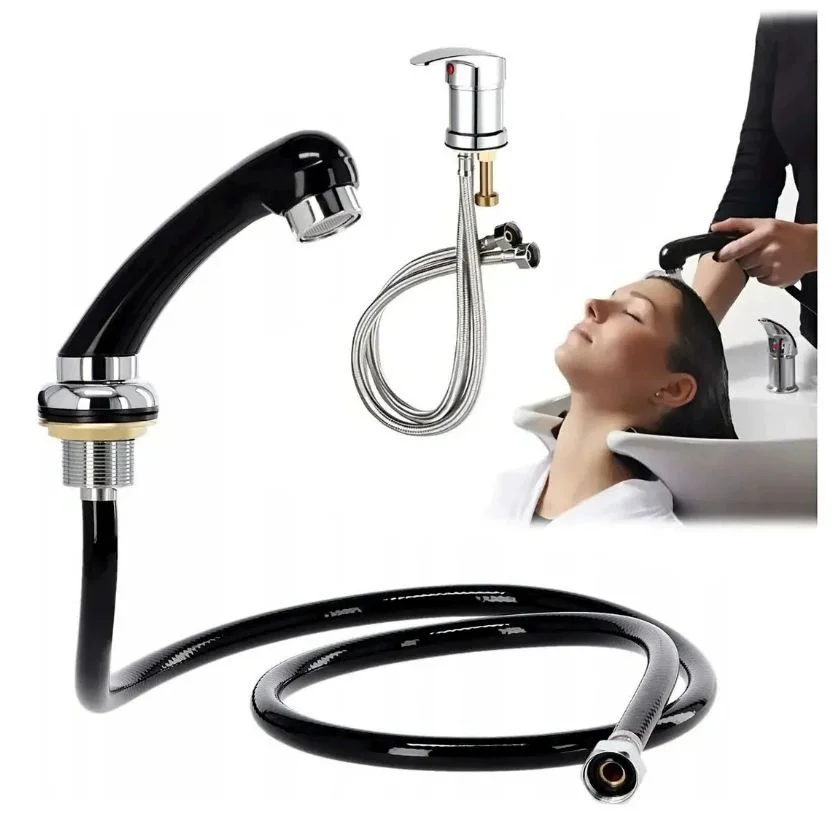 Hair Salon Shampoo Basin Sink Hot And Cold Water Pipe Handle Shower Hose Faucet Replacement Kit