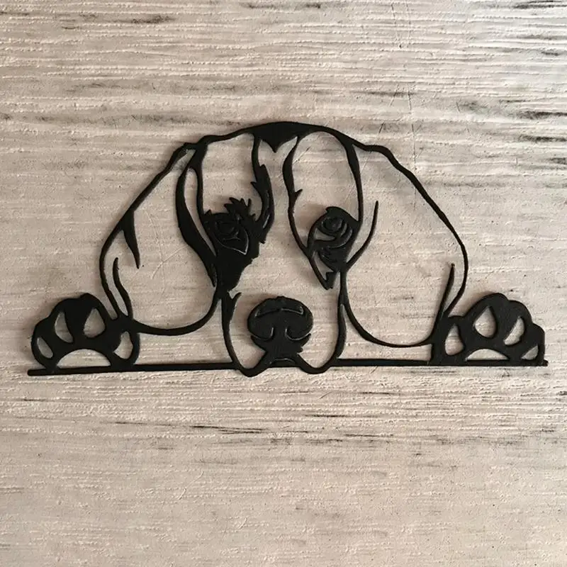 H4GD Sleeping Dog Metal Cuting Dies Stencil Scrapbooking DIY Suppet Card Card Dekoracja wytłaczania