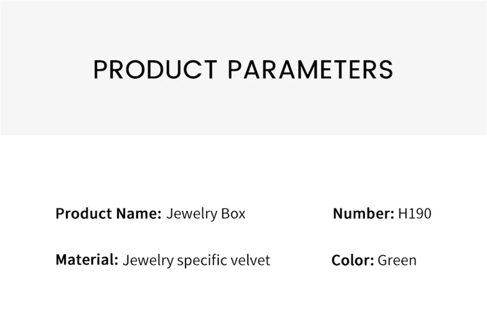 Oirlv Samt-Ringbox, Edelstein-Grün, Schmuckbox-Set, Hochwertige Verpackungsbox für Ringe, Ohrringe, Halsketten, Armbänder, Anpassbar – Detail 10