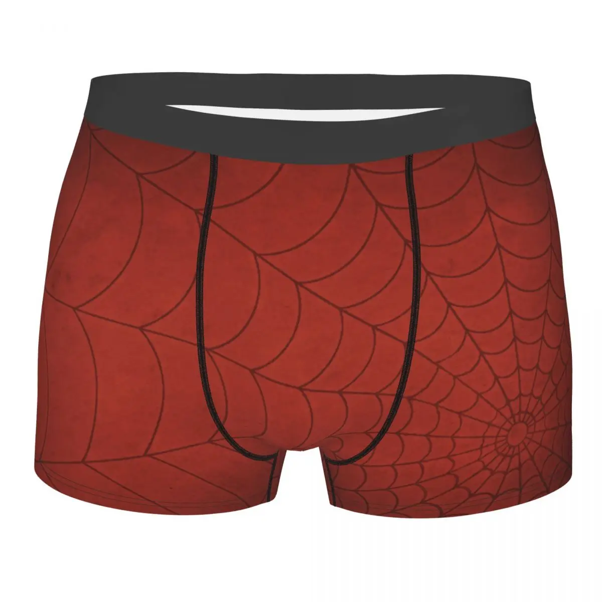 Custom Classic Red Spider Web Pattern Boxer Shorts For Men 3D Print Underwear Panties Briefs Breathable Underpants