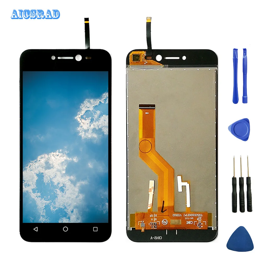 

AICSRAD для wiko Y50 ЖК-дисплей + дигитайзер сенсорного экрана, стеклянная панель в сборе, замена мобильного телефона Wiko Y 50, инструменты + лента