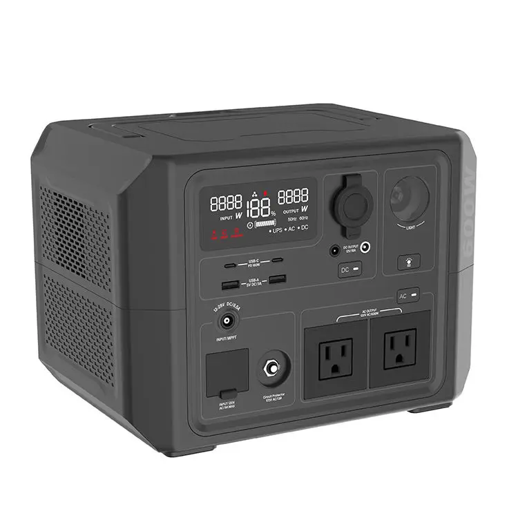 

Solar Generator Solar Panel Fast Charge 600 Watt Portable Power Station Kit Outdoor Camping Backup Battery