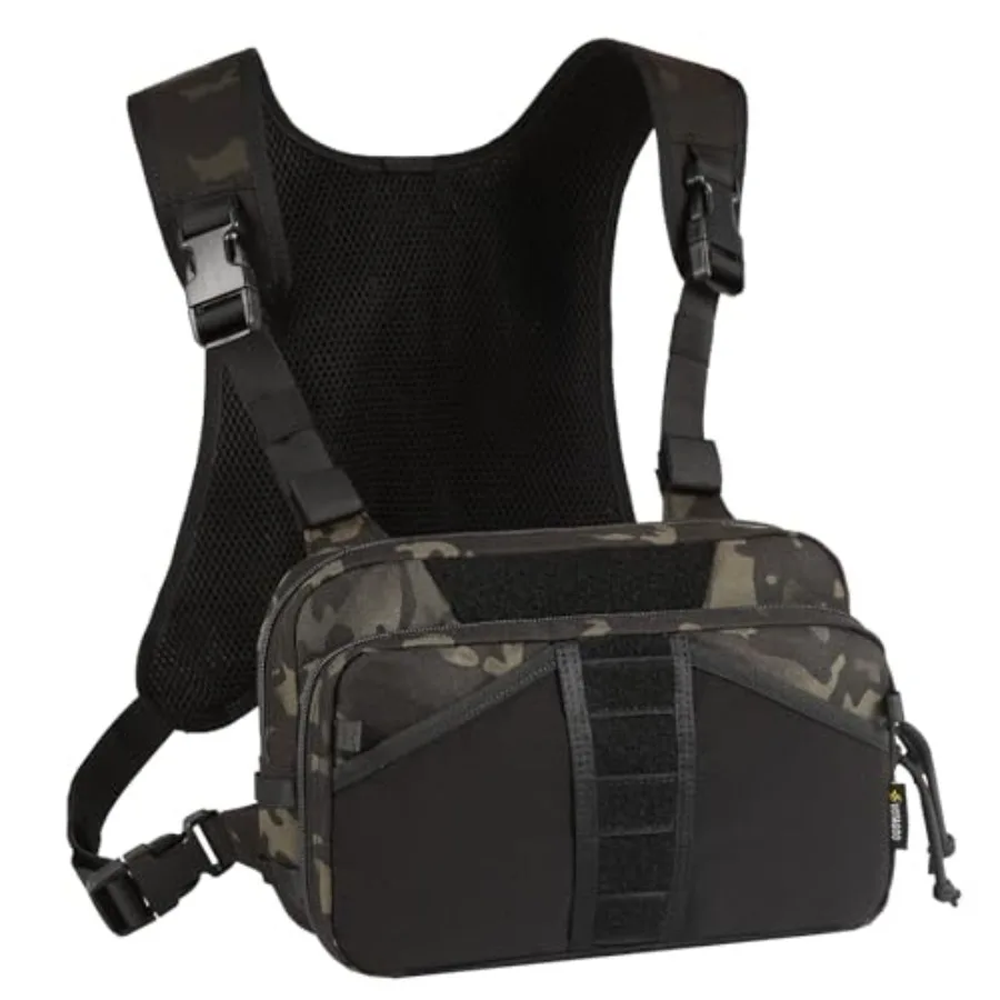 

Fishing Chest Pack for Men and Women Waterproof Nylon Fly Fishing Bag with Tackle and Fly Boxes Storage Hunting Binocular Pack