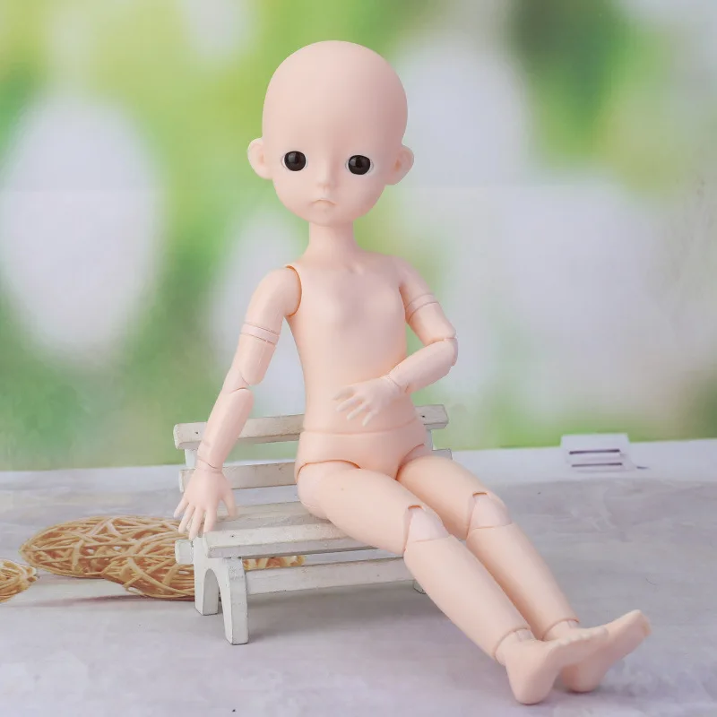 1pcs New 30cm Doll Body And Head DIY Dress Up Toy Dolls 23 Joints movable 1/6 Doll Without Makeup Face Practice For Girls Toys