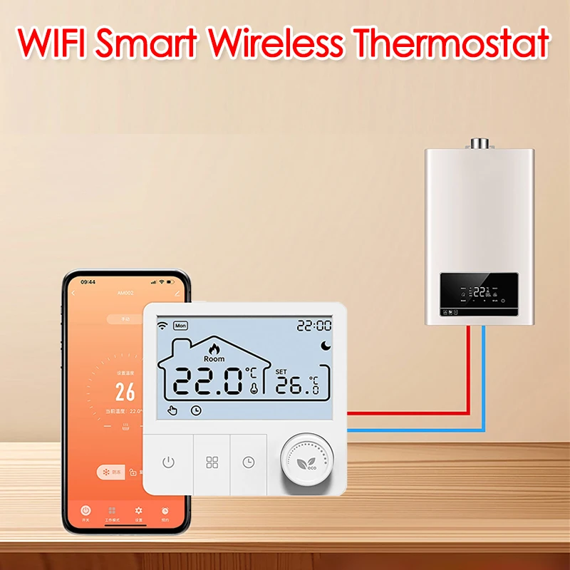 

Smart Home Tuya Wifi Thermostat Boiler Battery-powered Thermoregulator For Gas Boiler Smart Life Work With Alexa Google Home