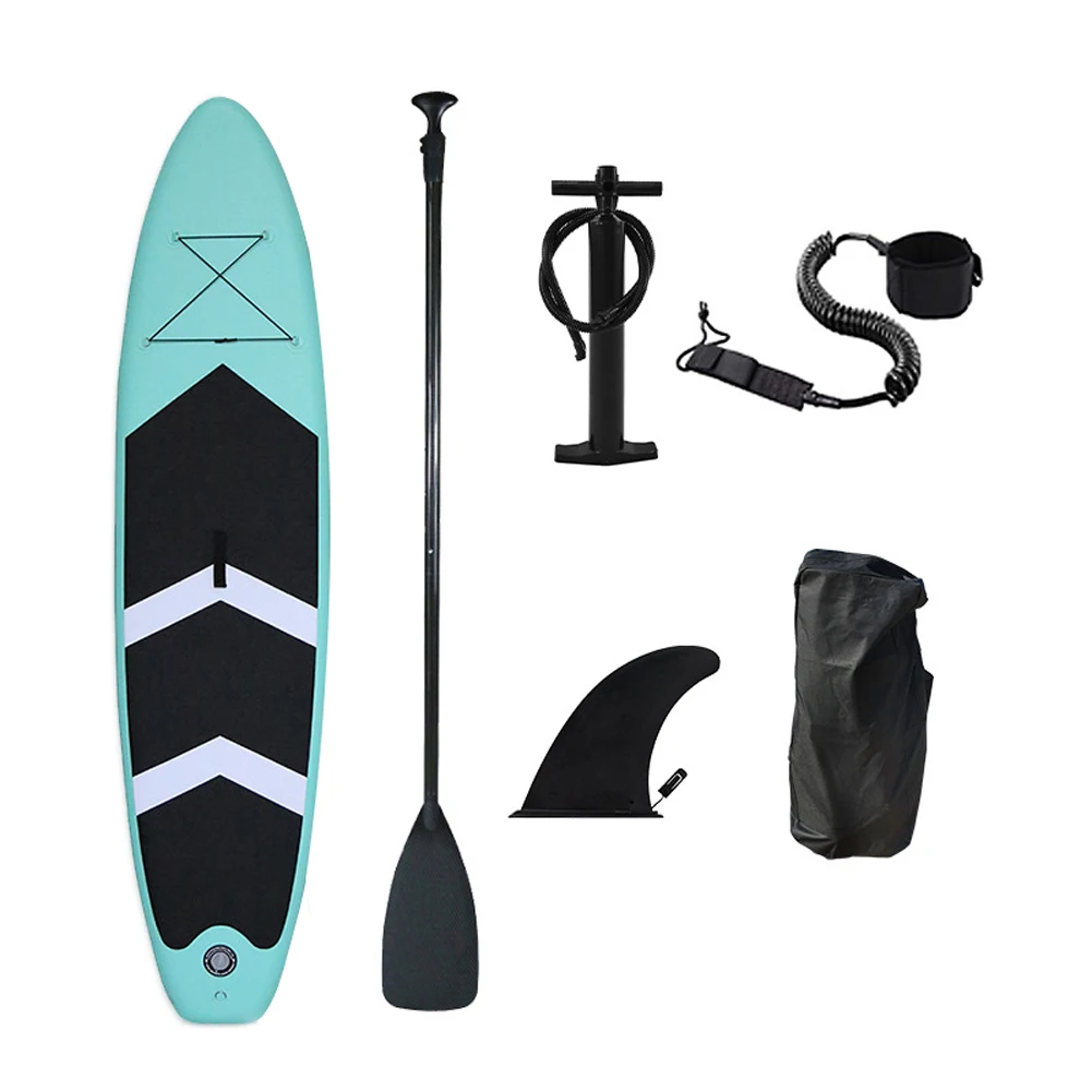 Inflatable Stand up Paddle Board Surfboard Water Sport Kayak Surf Set with Paddle Board Tail Fin Foot Rope Inflator and Bag