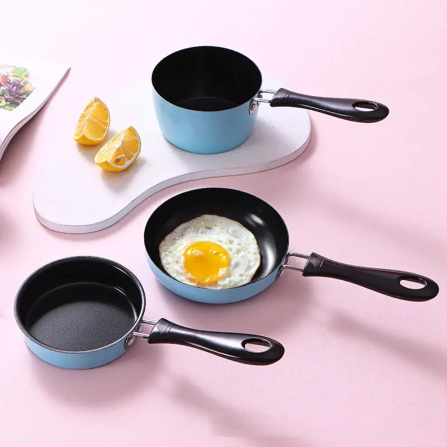 

Mini Pan Omelet Maker Kitchen Fried Egg Pan Cooking Non-Stick Pan With Non-Slip Handle Outdoor Portable Cookware