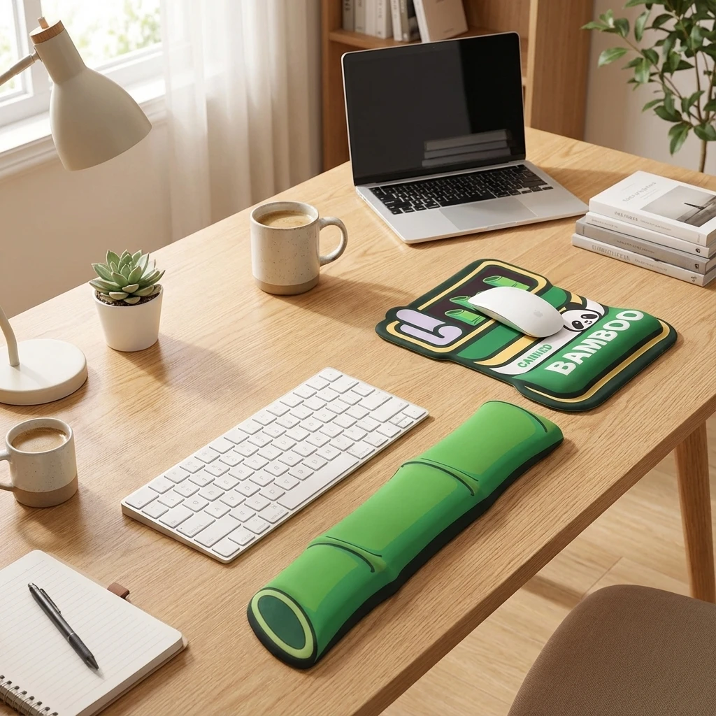 

Ergonomic Wrist Rest Combo Set Cute Non-slip Keyboard Mouse Palm Support Pad Pain Relief Soft Desk Accessory for Computer Office