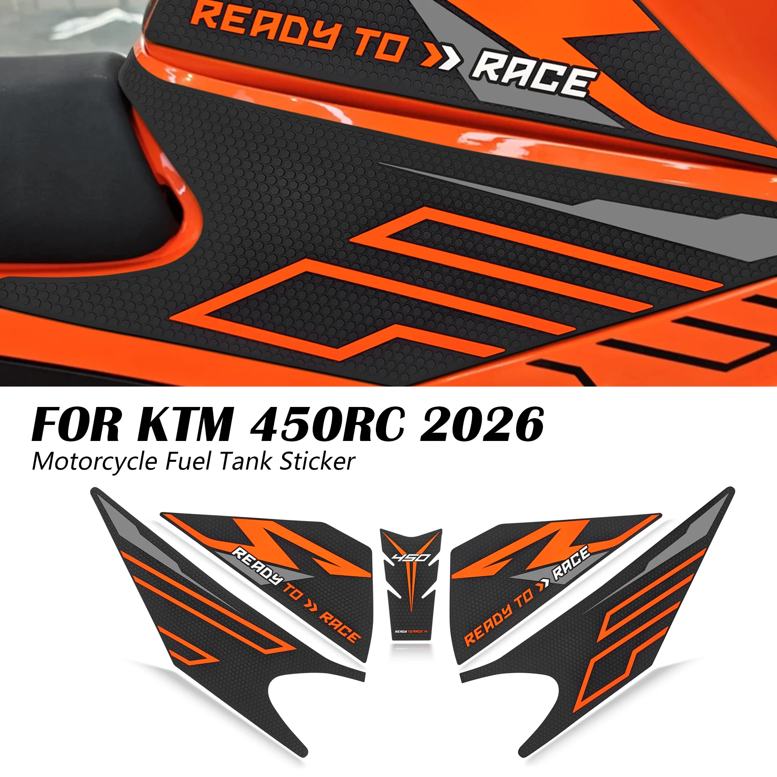 450 RC Motorcycle Fuel Tank Pad For KTM 450RC 450-RC RC450 2026 Side Sticker Knee Shield Mat Anti-Slip Decals Accessories