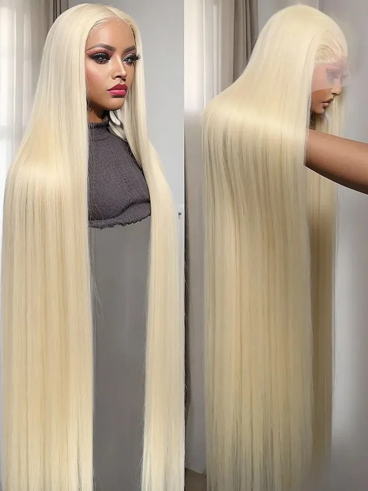 

30 Inch 613 Blonde Straight 13x6 HD Lace Frontal Wigs Human Hair Pre Plucked Brazilian 13x6 Lace Front Human Hair Wig For Women