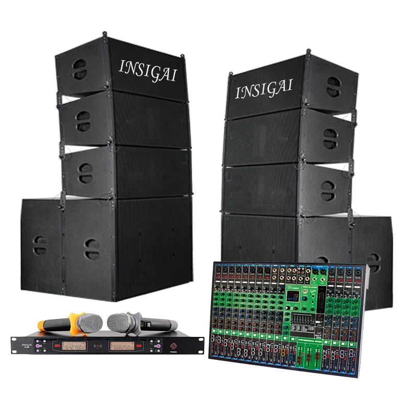 Customized Mini Dual 8 Inch Party Events Concert Professional Speakers Double 8 Inch Passive Line Array Speaker System