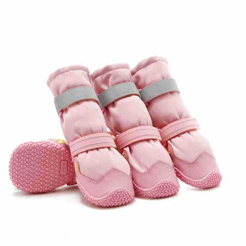 

Winter Dog Shoes Waterproof Anti-Slip Dog Boots Warm Snow High Boots Reflective for Small Medium Large Dogs Pet Sports Training
