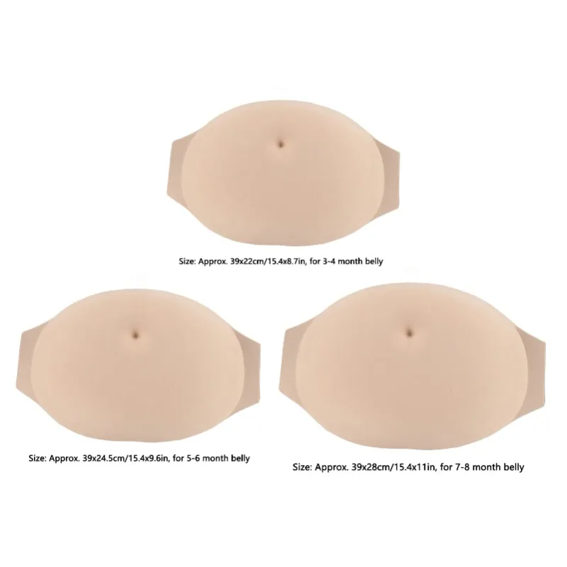 Fake Pregnancy Belly Breathable Soft Lightweight Lifelike Easy To Wear Sponge Integrated False Belly Actors Performance Props