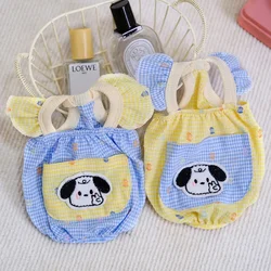 Cute Dog Clothes Checkered Small Flying Sleeves Tank Top Puppy Skirt Summer Pockets Thin Teddy Bears Small Dog Pet Supplies