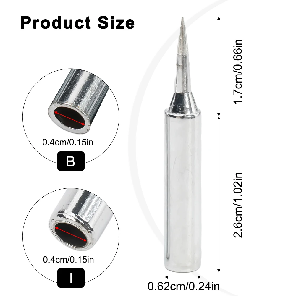 Light Weight Small Size 10 Pack Soldering Iron Tip 1.65\\\