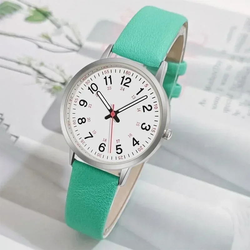 Reloj luminoso para Mujer, relojes con correa de cuero informal a la moda, Reloj de cuarzo con esfera pequeña Simple para Mujer, relojes de pulsera para vestir, Reloj para Mujer