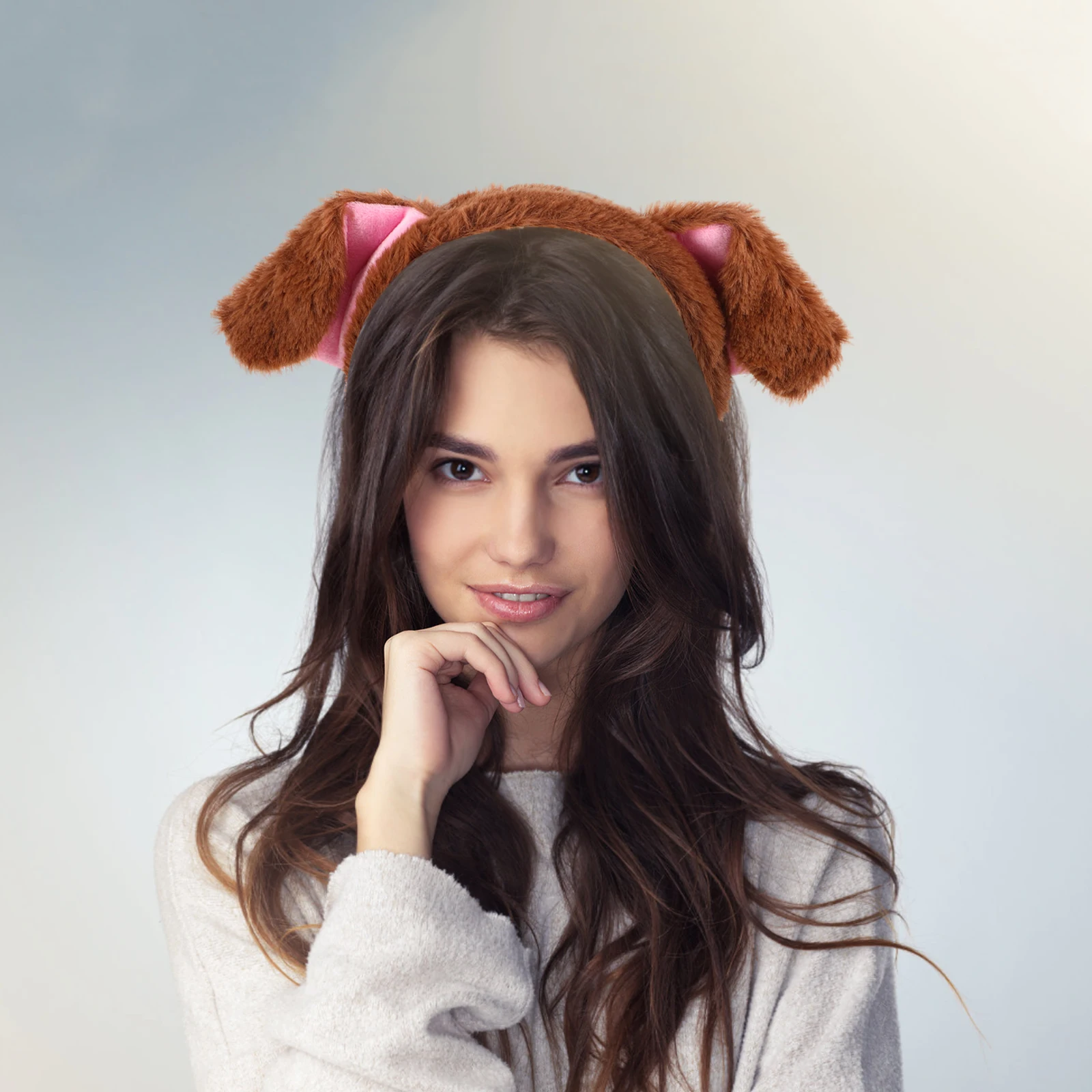 

Dog Headband Ears Headwear Women Dog Headband Ears Accessories Halloween Photo Props Lightweight
