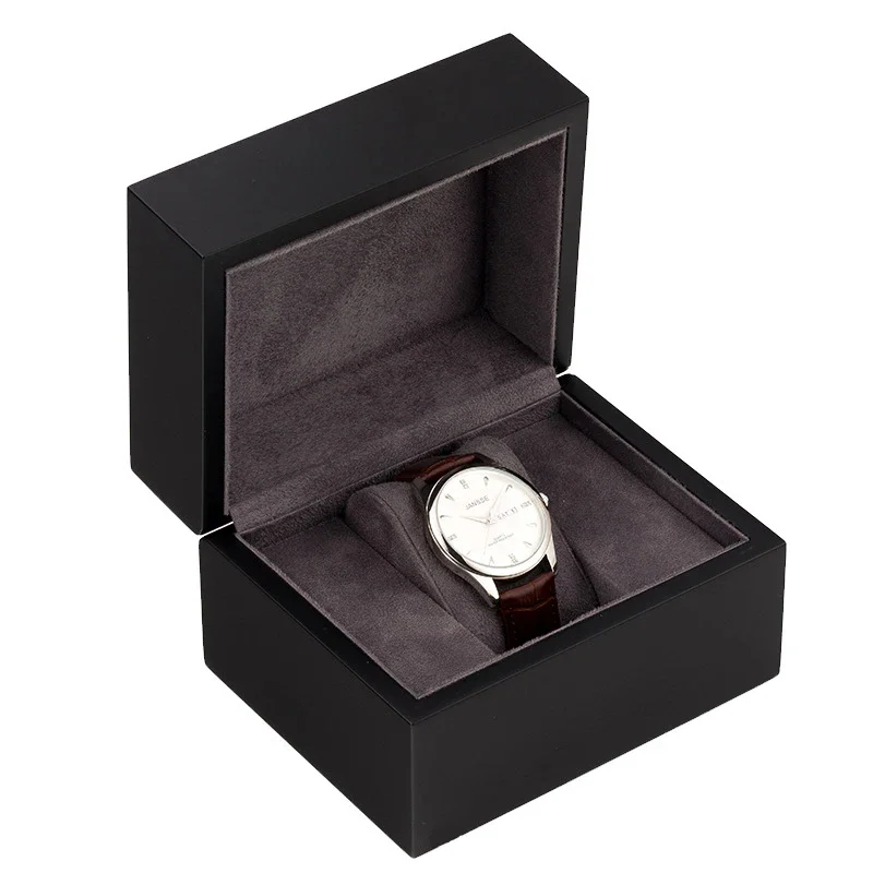 Free Customized Logo on Surface of Watch Box New Material Frosted Texture Acrylic Display Case Luxury Gift Box Plush Material