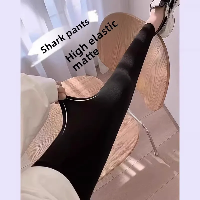 High Waist Thin Yoga Pants Women's arkskin Trousers Breathable Tightening Abdomen ing Hip High Waist Large Size