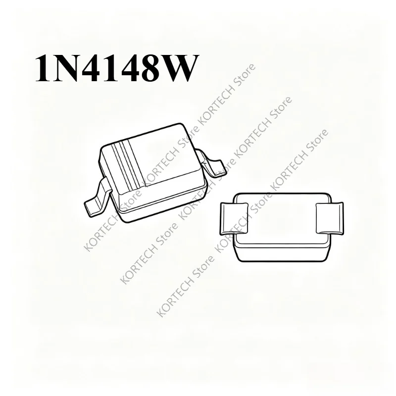100PCS-3000PCS/Lot Original new  1N4148W Patch Diode 1N4148 Silk Screen T4 package SOD-123 switching diode Best quality