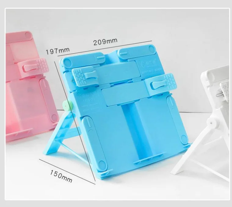 New Multicolor Book Stand Holder Portable Foldable Bookend Bookstand Reading Support for Student Children Writing Bracket Office