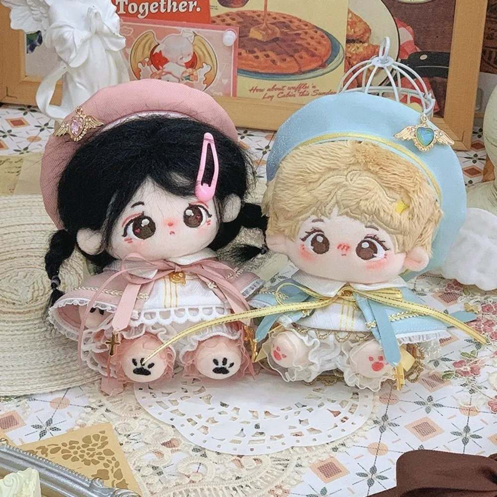 4pcs/set For 10CM Cotton Doll Clothes Cute Hat Cape Delicate Doll Outfit Dress Up DIY Doll Accessories Kids Toys