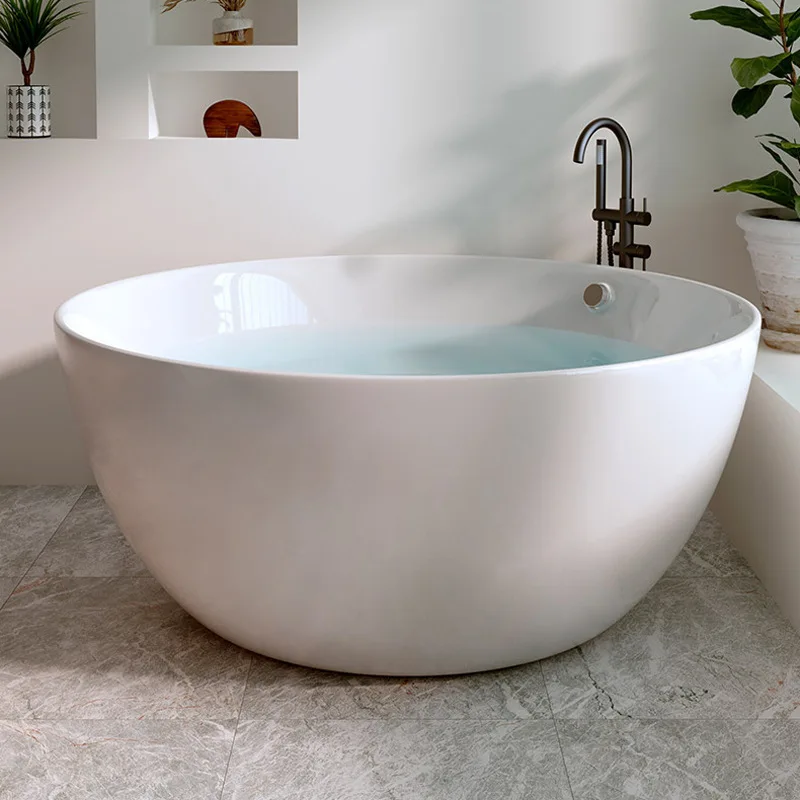 Customized round thermostatic jacuzzi, home hotel famous hotel, acrylic large bathtub