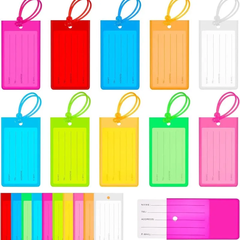 

1pcs PCS Luggage Tag Boarding PVC Baggage Tags Travel Accessory Women Men Suitcase ID Address Name Holder Bag Label