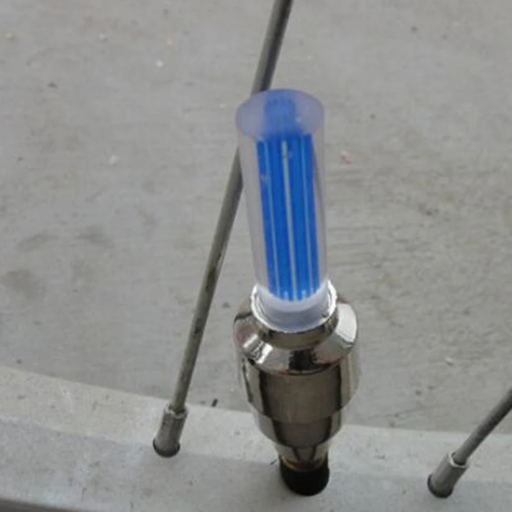 

8pcs Led Fluorescent Valve Stem Lights For Bike Car Motorcycle Neon Wheel Tire Spoke Lamps Glow Accessories Flashing Safety