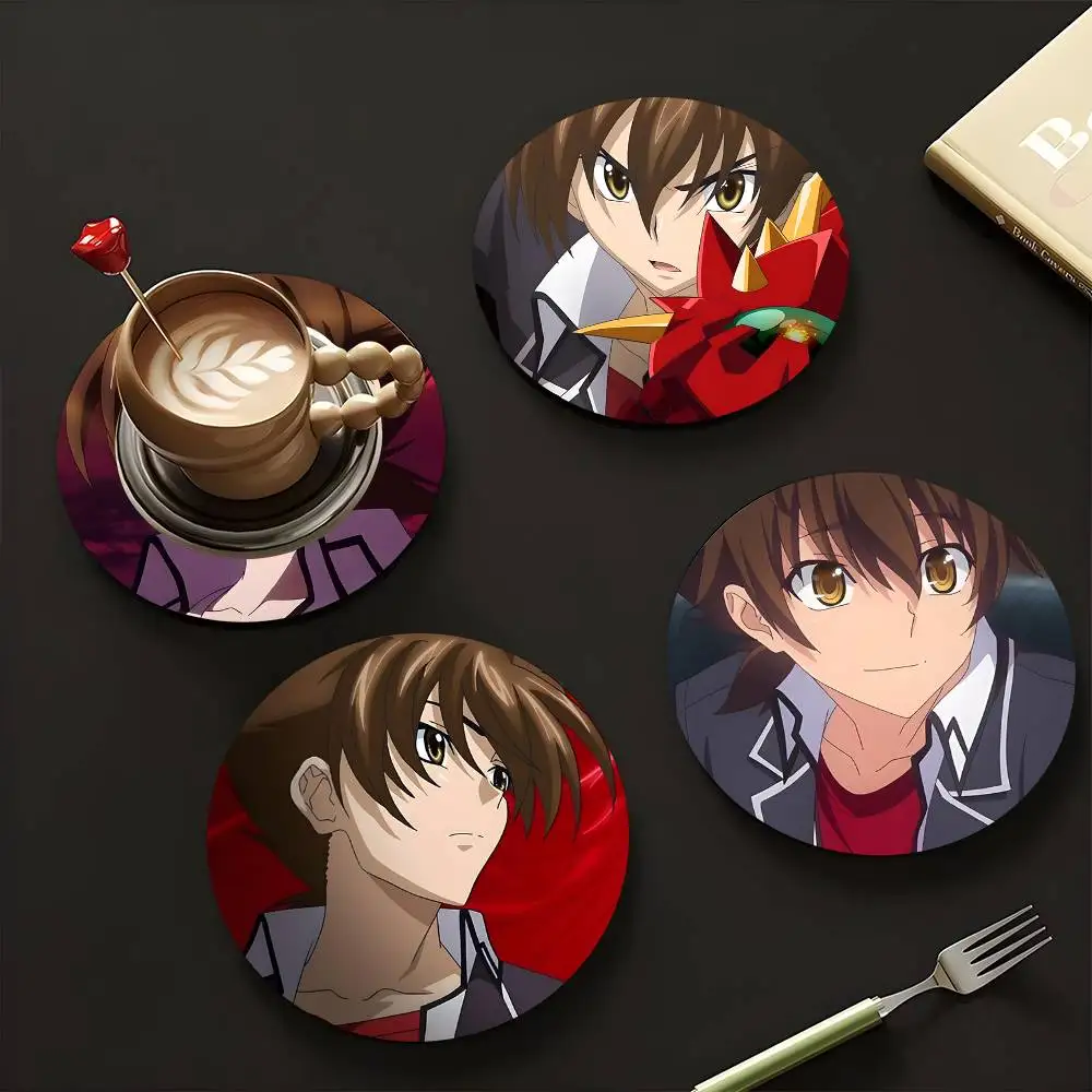 1pc Issei Hyoudou High School DxD Wooden Coaster Colour Printing Cup Mat Home Desk Decoration Gifts