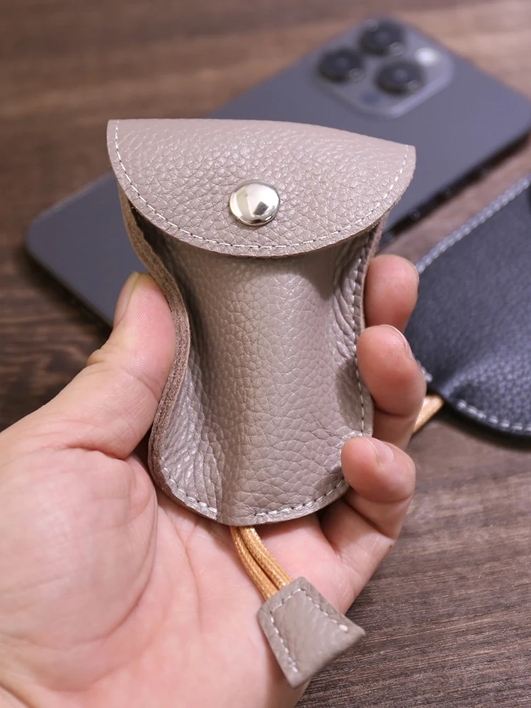 Genuine Leather Key Case  New Home Key Case Portable Keychain Small  Men\'s Car Key Case Pulling Bags for Keys
