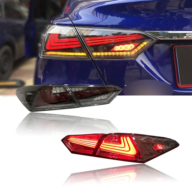 

Smoke LED Tail Lights for Camry 2018-2019 - Sequential Turn Signal, Brake & Reverse Lights, Plug & Play