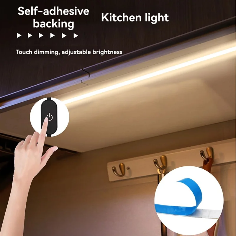 

BAAJ-5V COB USB LED Strip Lights COB LED Strip Lights Warm White Small LED Strip Light For Home Kitchen Cabinet 3M