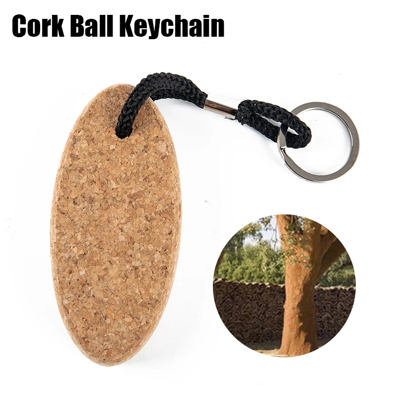 Cork Ball Keychain Floating Buoy Key Chain Holder For Water Sports Beach Travel Fishing Diving Rowing Boats