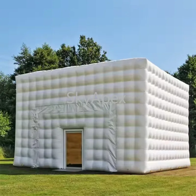 Large  Cube  Inflatable  Tent  PVC  Oxford  Cloth  Camping Blow Up Event Tent Nightclub Party Light Waterproof Windproof Durable