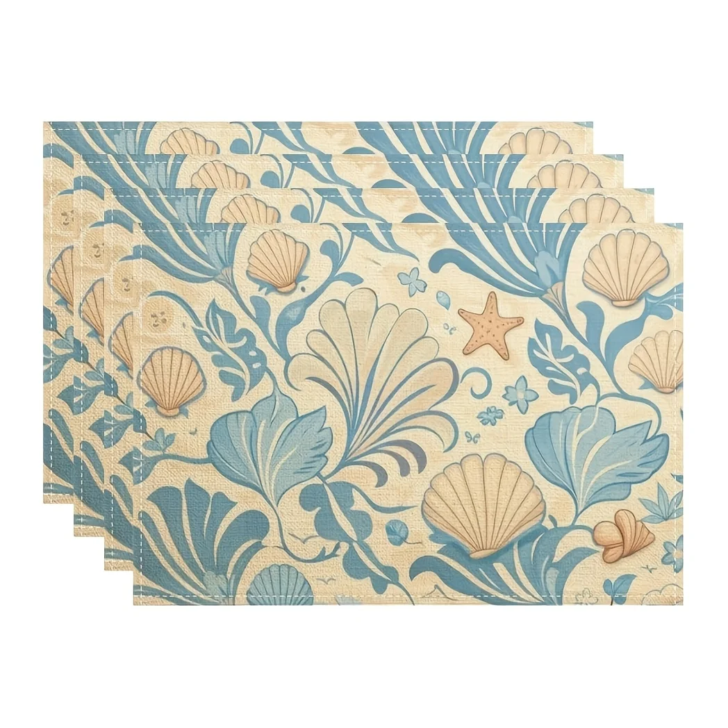 Bohemian Patchwork Floral Placemats Heat Resistant Kitchen Table Setting Backyard Banquet Weekend Family Meals Home Decor Gifts