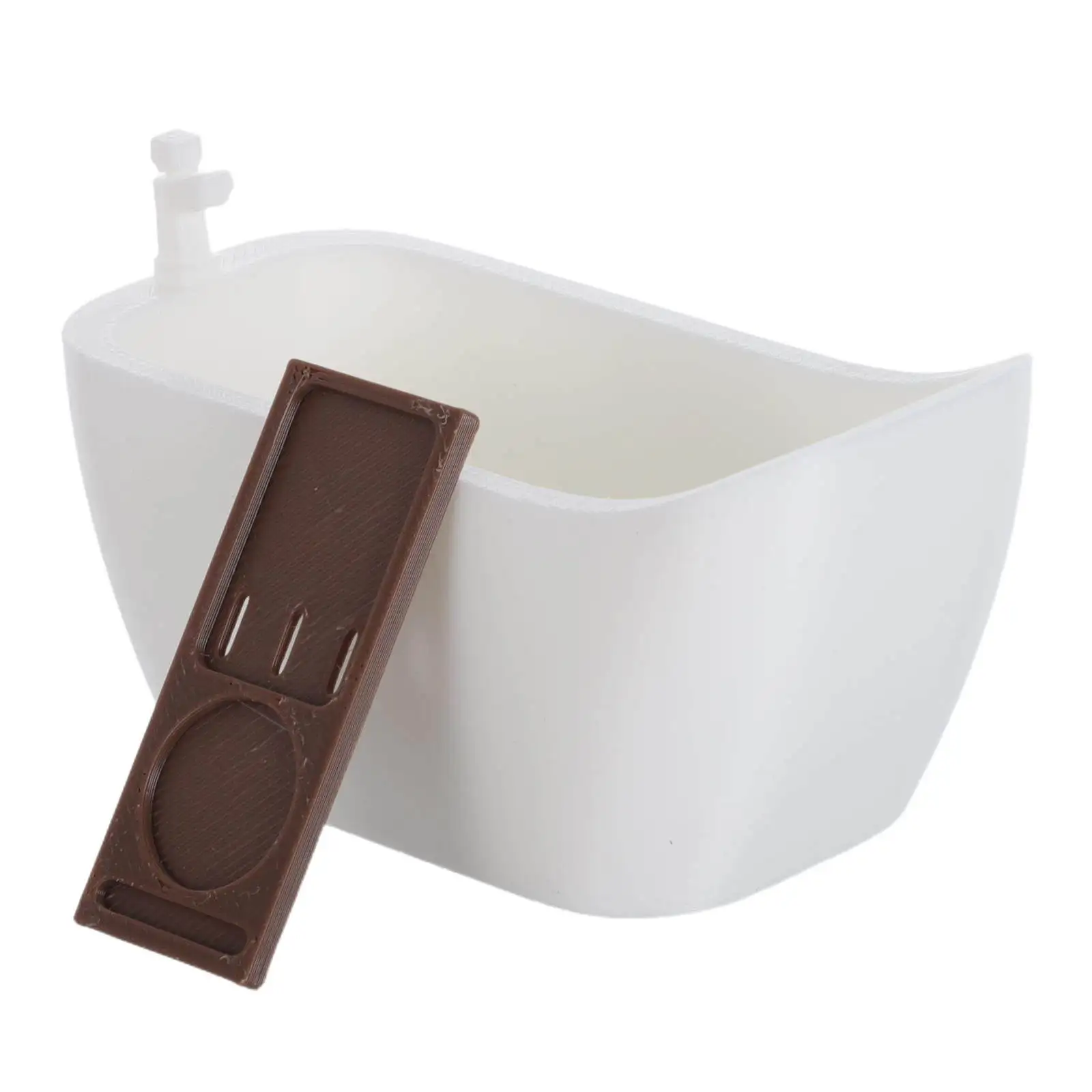 

Миниатюрная ванна, аксессуары для ванной комнаты, пластиковая мебель для кукольного домика, декор для ванной, DIY микро-сцена, душевая комната