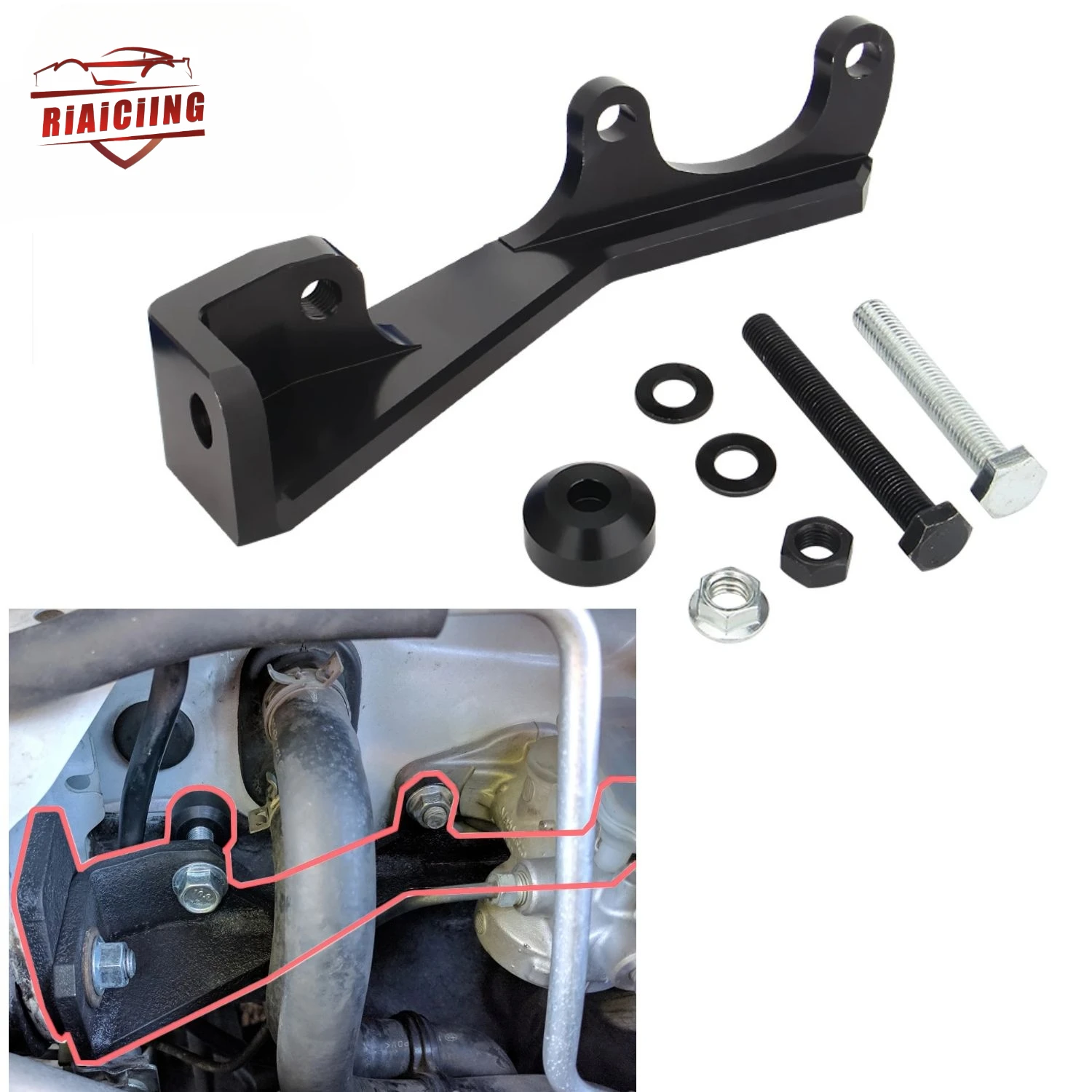 Aluminiowy wspornik sprzęgła do Subaru Impreza WRX STI 2008-14 Wspornik główny części samochodowe Czarny Anodowany gorąca sprzedaż