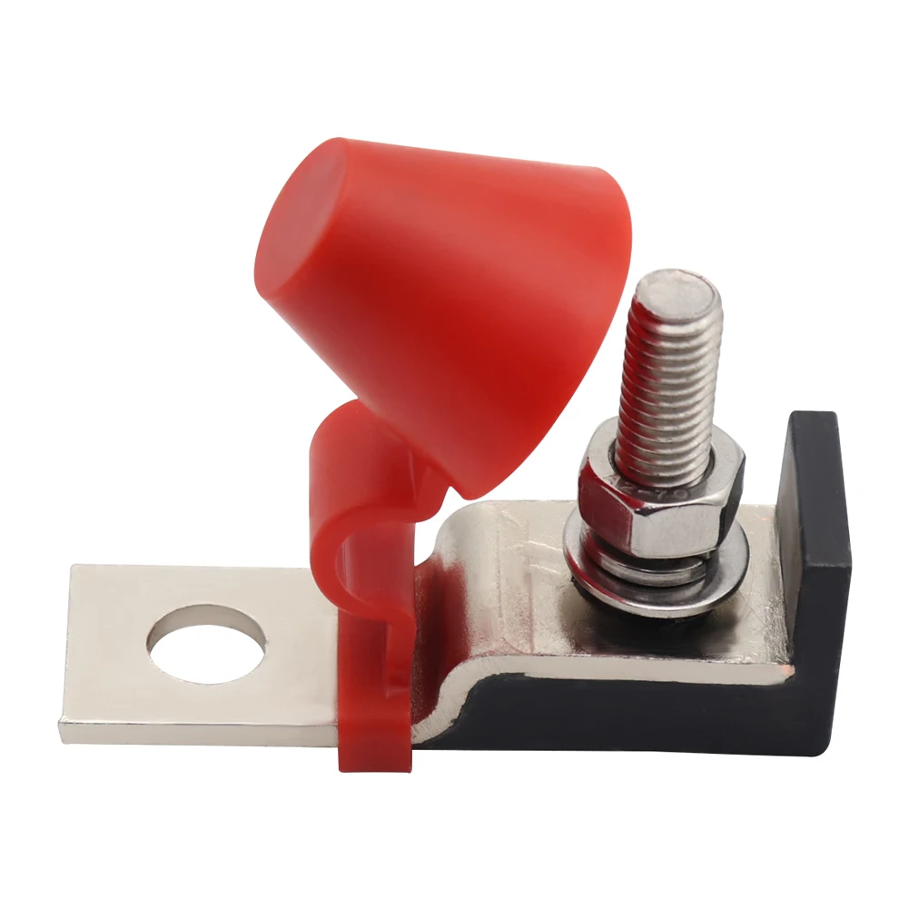 บล็อกฟิวส์กันน้ำ M8 Terminal Mount 30A-300A พร้อมฟิวส์วงแหวน 58V ป้องกันการจุดระเบิด สำหรับเรือ รถบรรทุก รถบ้าน เรือสำราญ และเครน