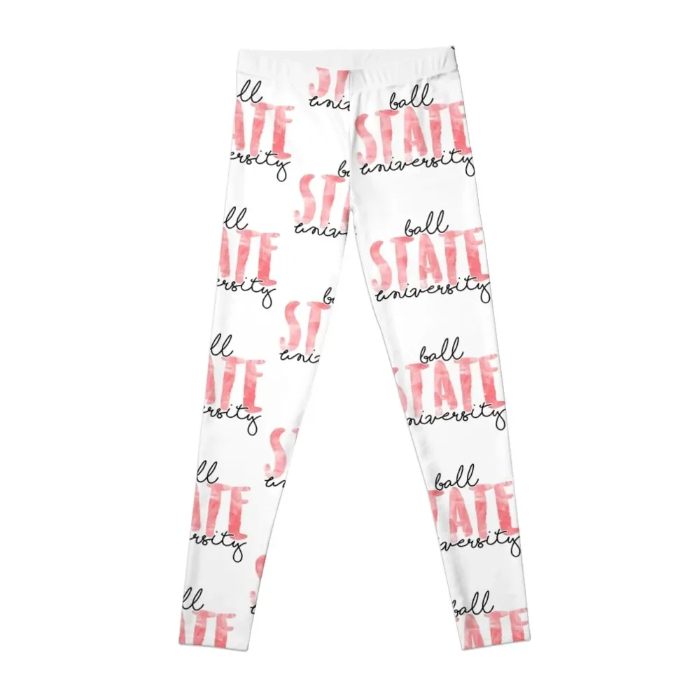 Ball State University Leggings Golf wear Women's fitness high waist Womens Leggings