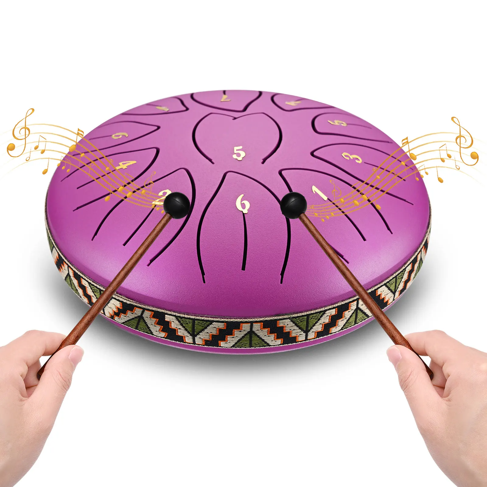 Steel Tongue Drums 6 Inch Mini Ethereal Drum Beginner Percussion Music Drums Rare Musical Instruments Children Gifts