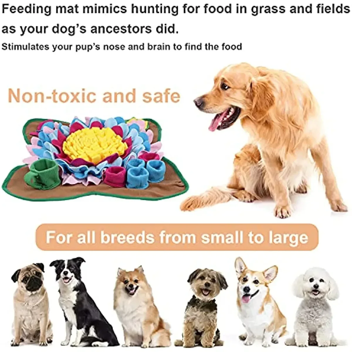 Dogs Snuffle Mat Pet Leak Food Anti Choking Mat Cat Dog Training Blanket Nose Work Toy Pet Slowing Feeding Intelligence Mat Toys