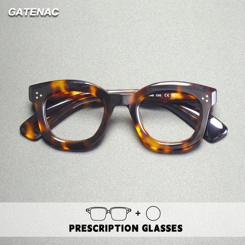 gatenac-手作り老眼鏡女性フォトクロミック抗青色光処方メガネフレーム男性進行性近視眼鏡