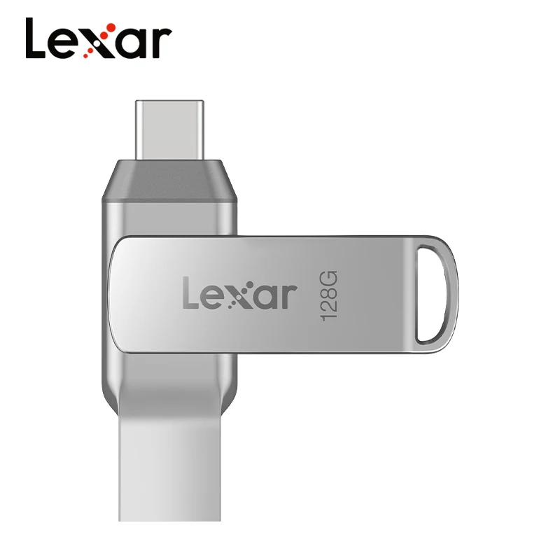 Original Lexar Pendrive USB 3.2 D40T Dual port JumpDrive 128GB 256GB Up to 150MB/s Type-C Type-A Mini Portable U Stick for PC