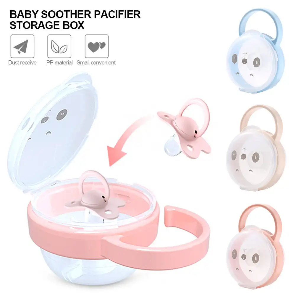 Baby Pacifier Box Pacifier Clip PP Plastic Soother Container Holder Box Travel Storage Case Holder Pacifier Storage Nipple Case