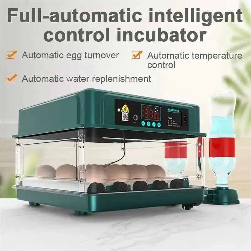 Incubatrice da 9/15 uova con Mini incubatrice per uova a cassetto con rifornimento automatico a base d'acqua ionico e Contro di temperatura