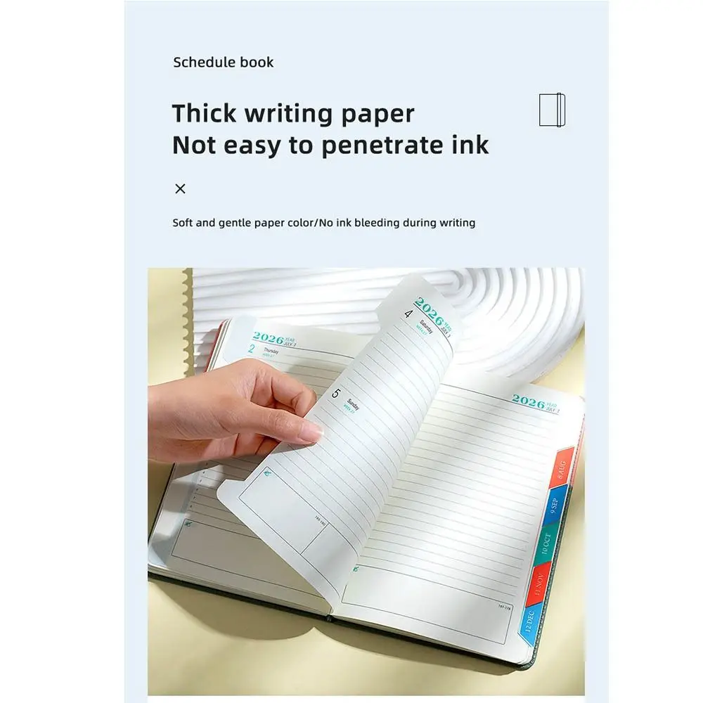 365 Days 2026 Schedule Planner Notepad English Thick Paper To-do List Notebook Efficiency Wear-resistant