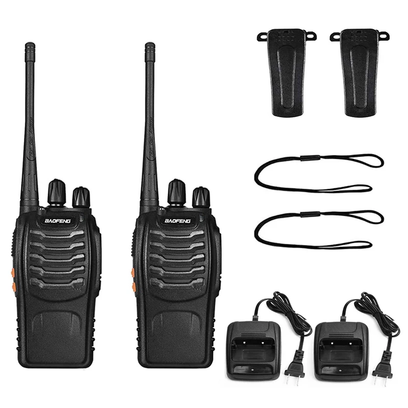 

Baofeng Official Store 2Pcs BF 888S Walkie Talkie UHF 400 470MHz Long Range Two Way Ham Radios Transceiver for Hunting Hotel