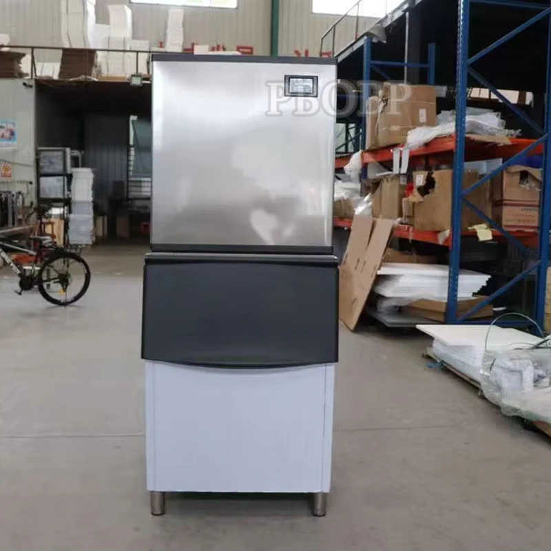 PBOBP 250KG 300KG 350KG/24H Commercial Ice Maker Ice Cube Machine High Ice Yield & Storage Home Appliance For Bar Cafeteria