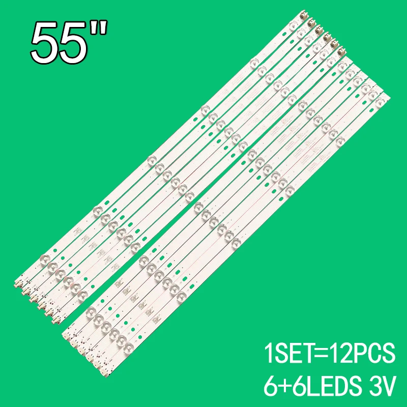 550มม.+ 560มม.เหมาะสำหรับ Panda 55นิ้ว6 + 6โคมไฟ0Y55D12L-ZC21FG-01 LE55D80S/C LE55P01 LED-55U760 LS546PU1L0 0Y55D12R-ZC21FG-01 3